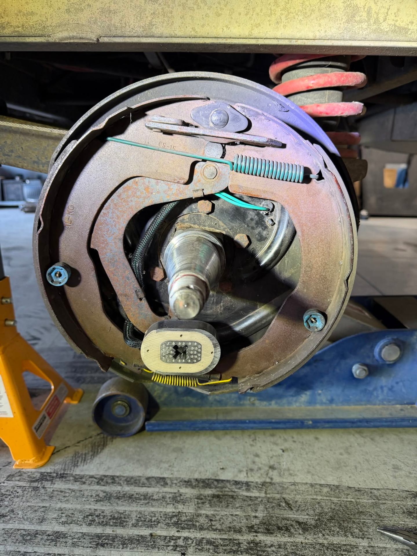 Caravan wheel and brake assembly